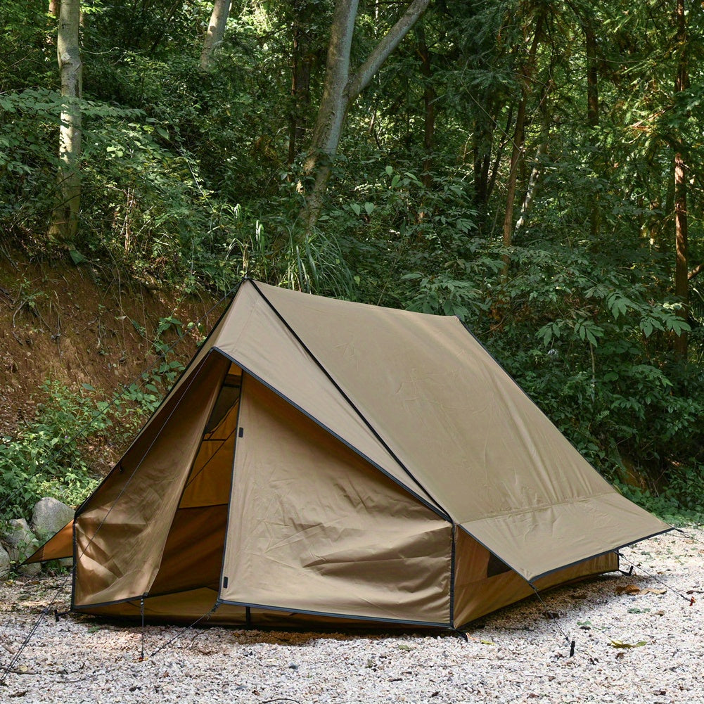 Upgraded large version, Cabin Style Insulated Tent, Portable Retro Cabin With Five Regular Chimney Pipes, An Adjustable Chimney Valve, And A Chimney Head, Four Season Camping Tent, Baker Style Shelter Tent, Easy To Install