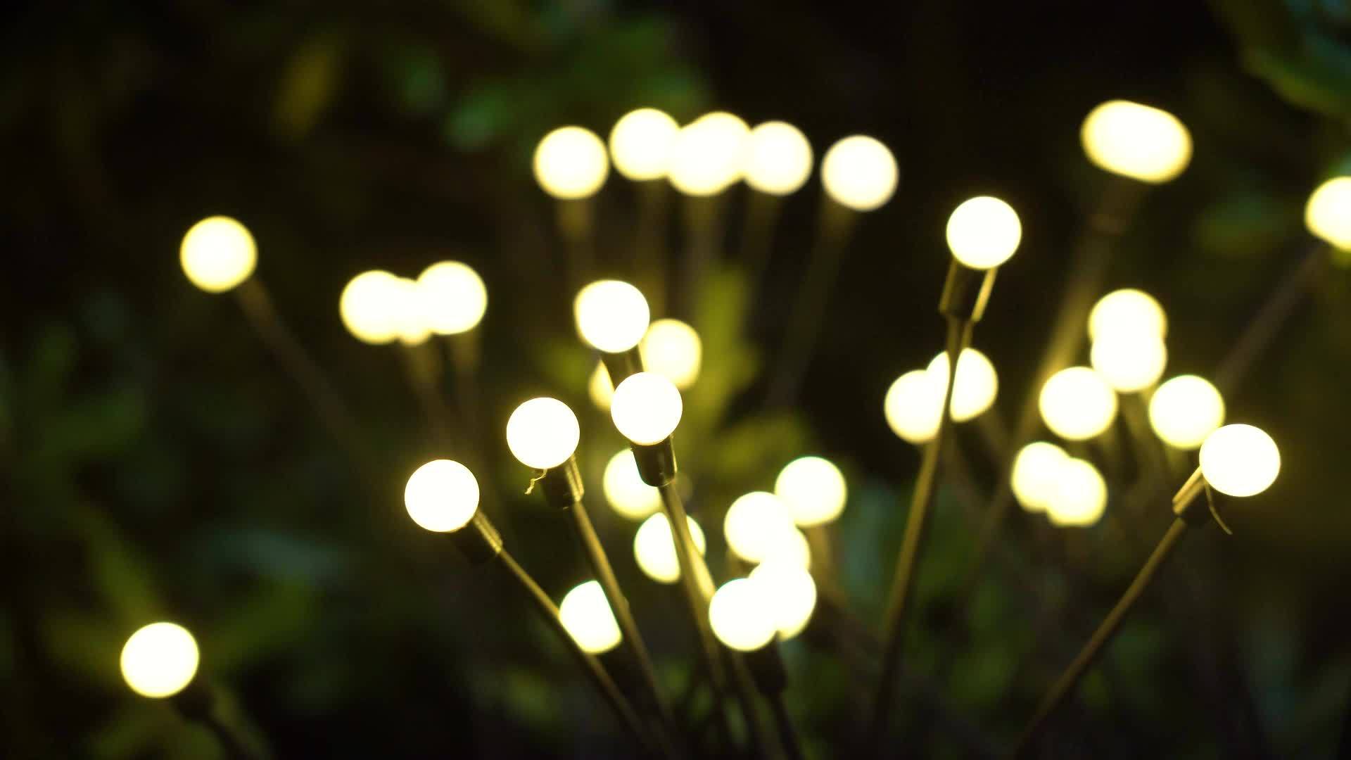 2\u002F4\u002F6 Pack 16 LED Solar Swaying Path Lights, Sway By Wind, IP65, High Flexibility Iron Wire, Solar Outdoor Lights For Yard Patio Garden Pathway, Warm White