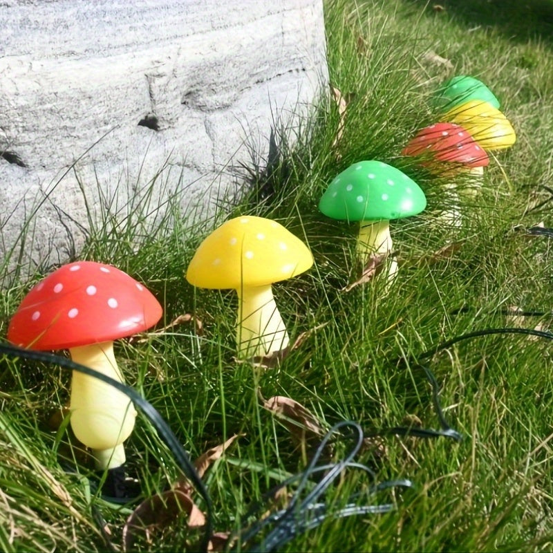 12pcs Solar Mushroom Garden Lights, IP65, 8 Lighting Modes, Outdoor Pathway and Patio Decorations, Suitable for Camping, Landscaping, Holiday Yard Decorations | Colorful Mushroom Lights | Suitable for Fall Decorations, Halloween Christmas Decorations