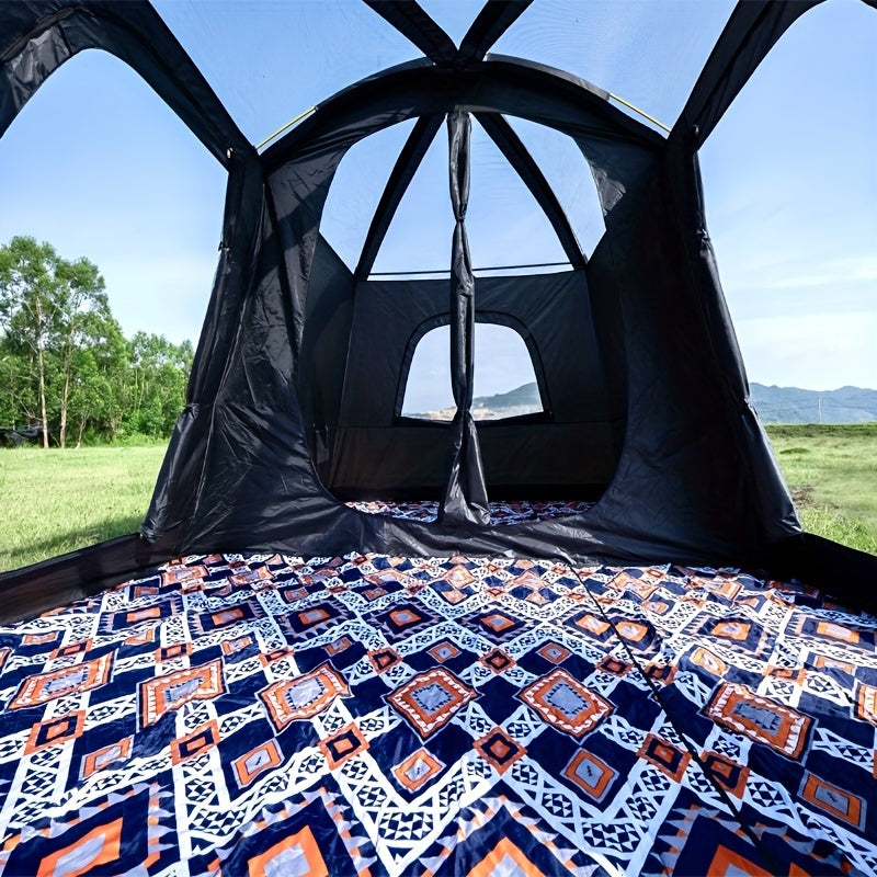 ZONGNAN 14.1ft X 10ft X 6.58ft Extra Large Tent 10-12 Person, Family Cabin Tents, 2 Rooms, Straight Wall, Waterproof, Double Layer, Big Tent For Outdoor, Picnic, Camping, Family Gathering, Black Tent