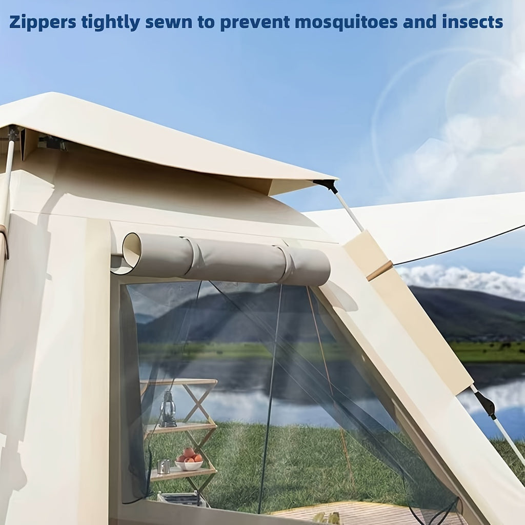 3-4\u002F5-8 People UV Protection Tent, 210D Oxford Waterproof Camping Tent, Lightweight Tent With Side Vestibule, 2 Doors Suitable For Camping, Hiking, Reconnaissance Soldiers, Easy Automatic Setting In 3 Seconds