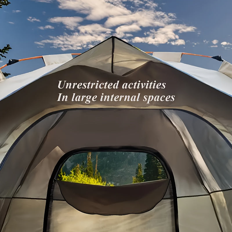 Instant Camping Tent for 4-6 People, High Quality, Easy Setup in 60 Seconds, Backpacking Tent with Carry Bag, Ideal for Outdoor Hiking, Local Warehouse, Free Shipping