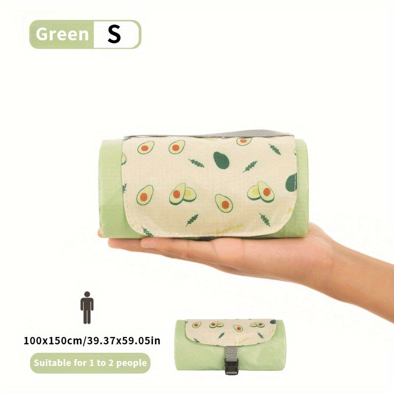 1 oversized folding picnic mat with handle | Multifunctional outdoor portable beach camping sand carpet | 78x78 inches | Essential mini camping mat for travel and beach