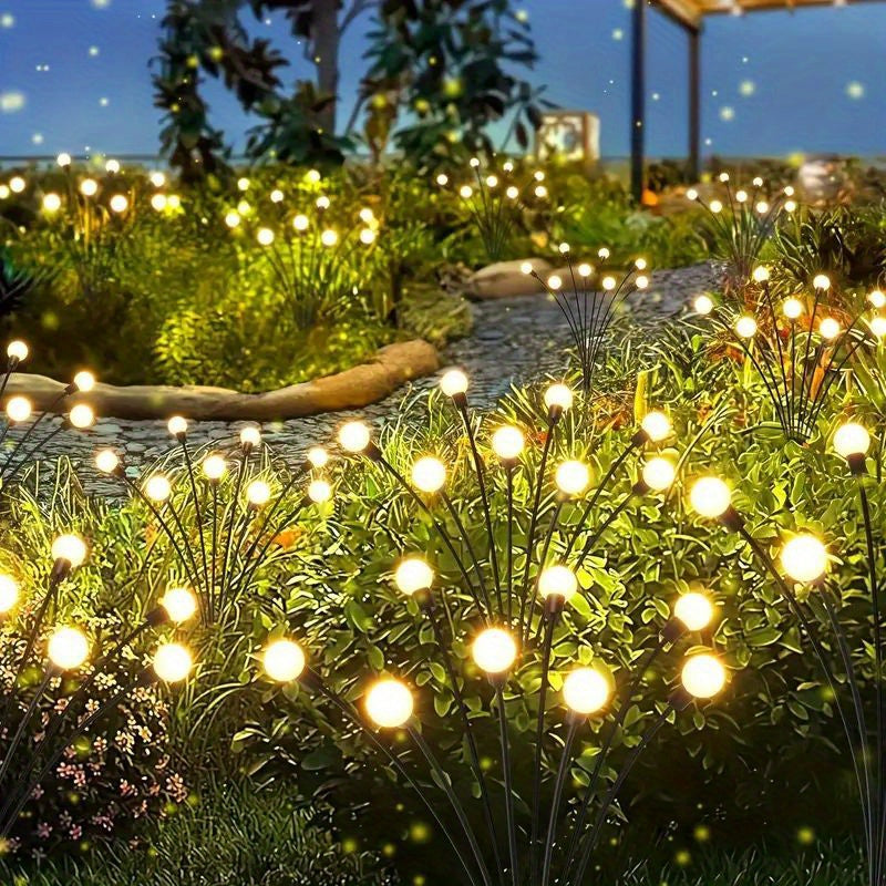 2\u002F4\u002F6 Pack 16 LED Solar Swaying Path Lights, Sway By Wind, IP65, High Flexibility Iron Wire, Solar Outdoor Lights For Yard Patio Garden Pathway, Warm White