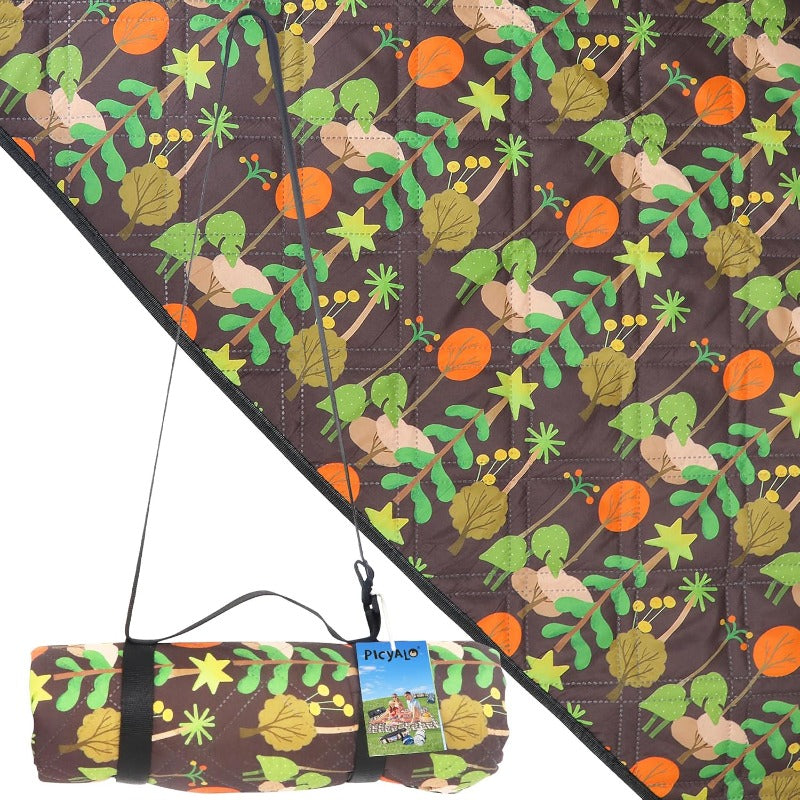 Outdoor Picnic Blanket Brown Tree 60 inch x80 inch Sandproof Beach Blanket Waterproof Picnic Blankets Foldable for Caming Beach Outdoor Activities.