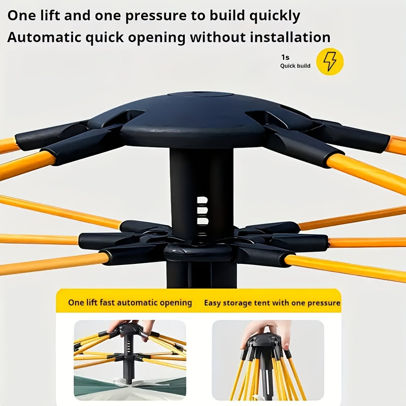 Instant Camping Tent for 4-6 People, High Quality, Easy Setup in 60 Seconds, Backpacking Tent with Carry Bag, Ideal for Outdoor Hiking, Local Warehouse, Free Shipping