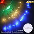 120 LED Solar Fireworks Lights, Starburst Fairy Lights with 8 Lighting Modes, IP4X, Solar Powered Pathway Lights for Patio, Yard, Christmas Holiday Decor, Plastic & Copper Material, No Feather, 800Mah Lithium Battery