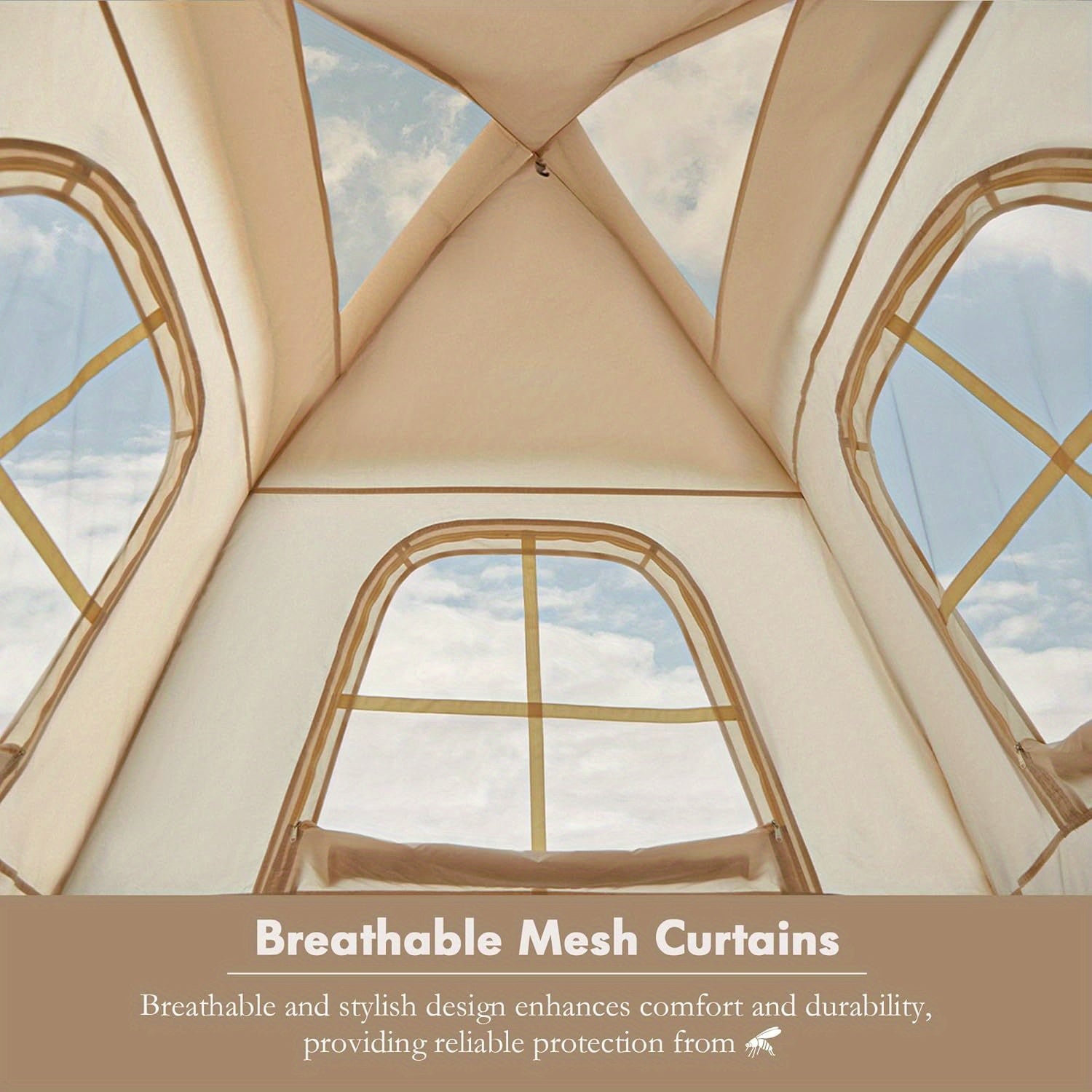 OYEROL Inflatable Camping Tent OYEROL 2-4 Person Inflatable Camping Tent | Oxford Portable Free-Standing Family Cabin Tent with Pump & Extended Canopy, Easy Set-Up for Hiking