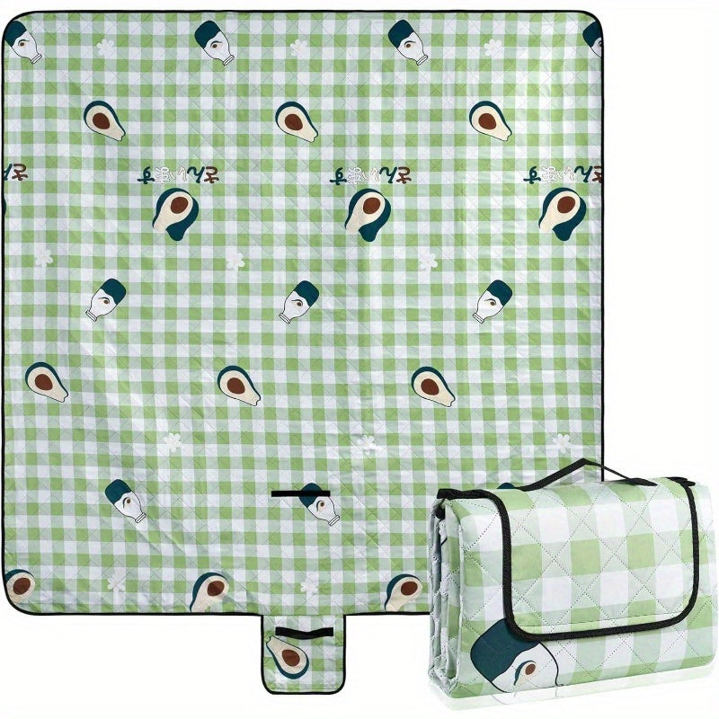 Outdoor Sandproof Waterproof Picnic Blanket, Extra Large 8034; x 8034; Foldable Machine Washable Mat for Indoor Crawling Blanket (Green)