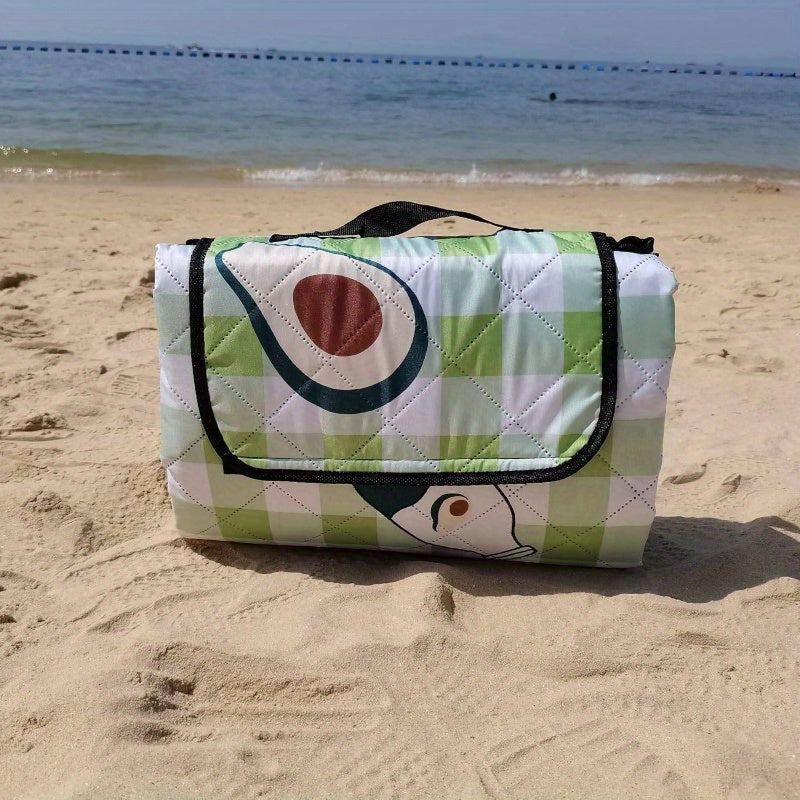 Outdoor Sandproof Waterproof Picnic Blanket, Extra Large 8034; x 8034; Foldable Machine Washable Mat for Indoor Crawling Blanket (Green)