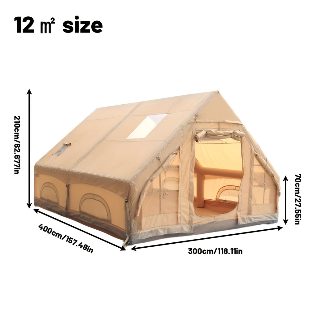 4-6 Person Outdoor Inflatable Camping Tent, Camping Inflatable Tent with Manual Pump, Carpa, Easy to Build And Quickly Inflate, Large Space, Upgraded Ventilation, Suitable for All Seasons, Suitable for Family Outdoor Travel, Camping Etc