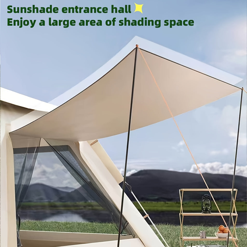 3-4\u002F5-8 People UV Protection Tent, 210D Oxford Waterproof Camping Tent, Lightweight Tent With Side Vestibule, 2 Doors Suitable For Camping, Hiking, Reconnaissance Soldiers, Easy Automatic Setting In 3 Seconds