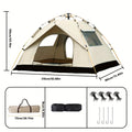 Automatic Quick-opening Tent Outdoor Self-driving Travel Camping Tent Automatic Quick-open Tent Rainproof Sunshine-proof Tent Fishing Beach Sunshine Shelter 2-3\u002F3-4 Person Portable Fishing Hiking
