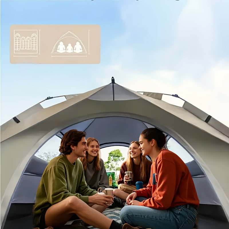 Instant Camping Tent for 4-6 People, High Quality, Easy Setup in 60 Seconds, Backpacking Tent with Carry Bag, Ideal for Outdoor Hiking, Local Warehouse, Free Shipping