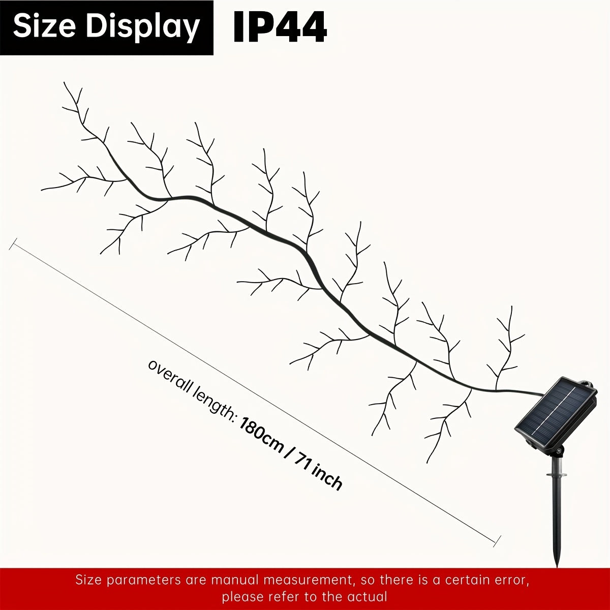 1pc Solar Enchanted Willow Vine Light For Home Decor, Flexible DIY Lighted Branches For Indoor Outdoor Wall Decorations, Lighted Willow Vine 1. 8m\u002F5. 9ft 96LEDs Lights For Bedroom Aesthetic Living Room Decor