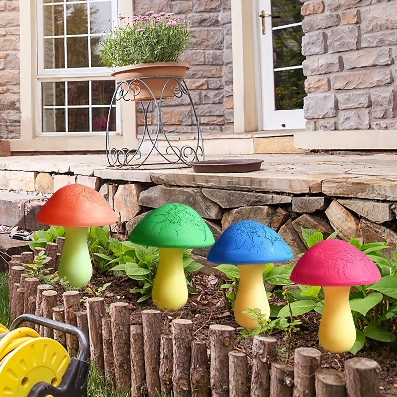 Solar Garden Light, New Solar Mushroom Light with 8 Cracked Mushrooms, Outdoor Landscape Lighting, Colorful Garden Decorative Light, IP65, Suitable for Yard, Lawn And Terrace Garden, Durable Solar Panel Lawn Light with 8 LEDs