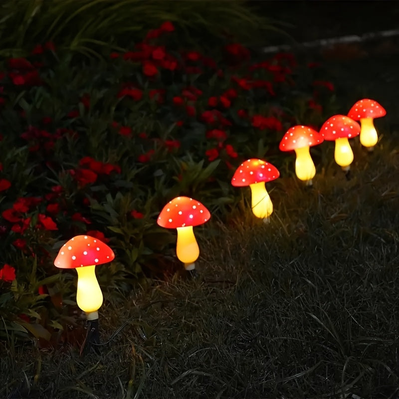 12pcs Solar Mushroom Garden Lights, IP65, 8 Lighting Modes, Outdoor Pathway and Patio Decorations, Suitable for Camping, Landscaping, Holiday Yard Decorations | Colorful Mushroom Lights | Suitable for Fall Decorations, Halloween Christmas Decorations