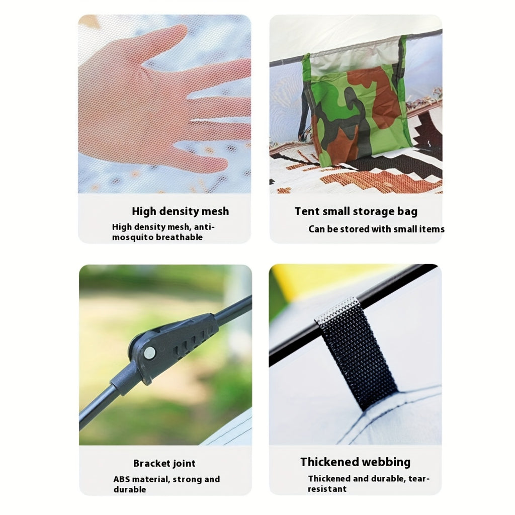 1-4 Person Camping Tents, Outdoor One-piece Pop-up Tent, Four Season Universal, It Is Recommended To Build, Suitable For Outdoor Travel, It Is The Best Choice For Outdoor Travel