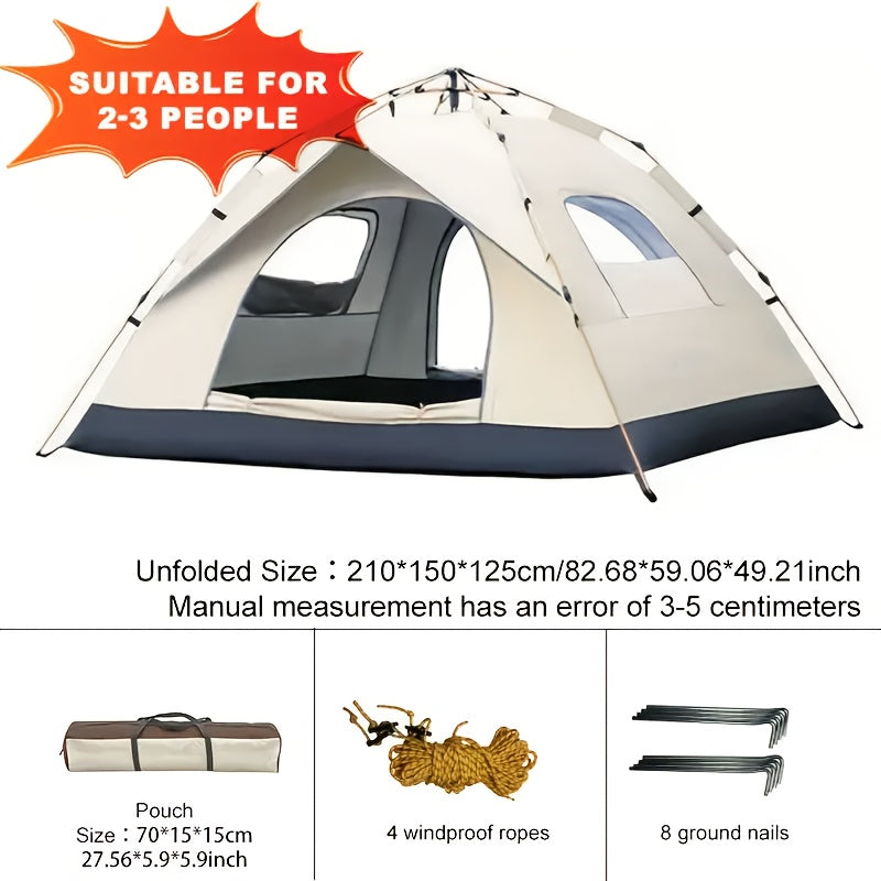 Instant Camping Tent for 4-6 People, High Quality, Easy Setup in 60 Seconds, Backpacking Tent with Carry Bag, Ideal for Outdoor Hiking, Local Warehouse, Free Shipping