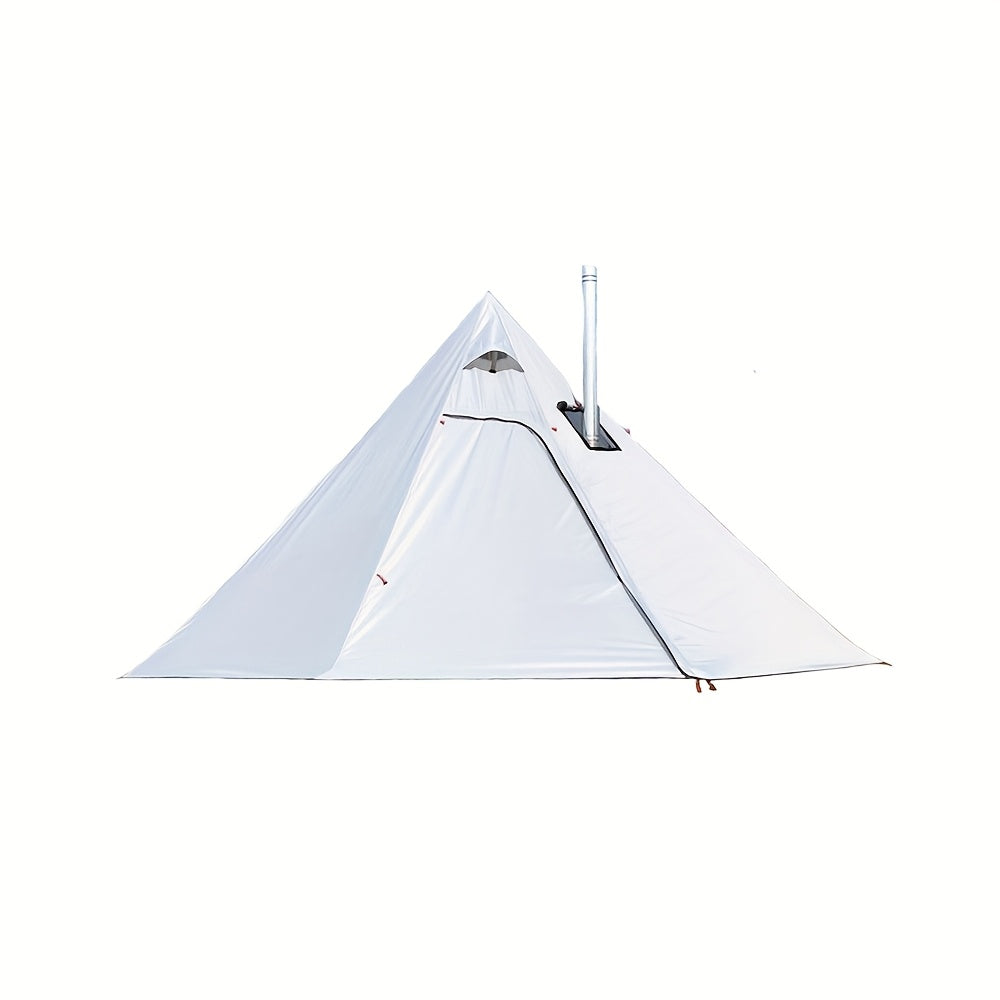 Tipi Hot Tent With Fire Retardant Stove Jack For Flue Pipes, 2-3 Person Bottom Diameter 10.5ft Height 5.2ft Lightweight Teepee Tents For Family Team Outdoor Backpacking Camping Hiking