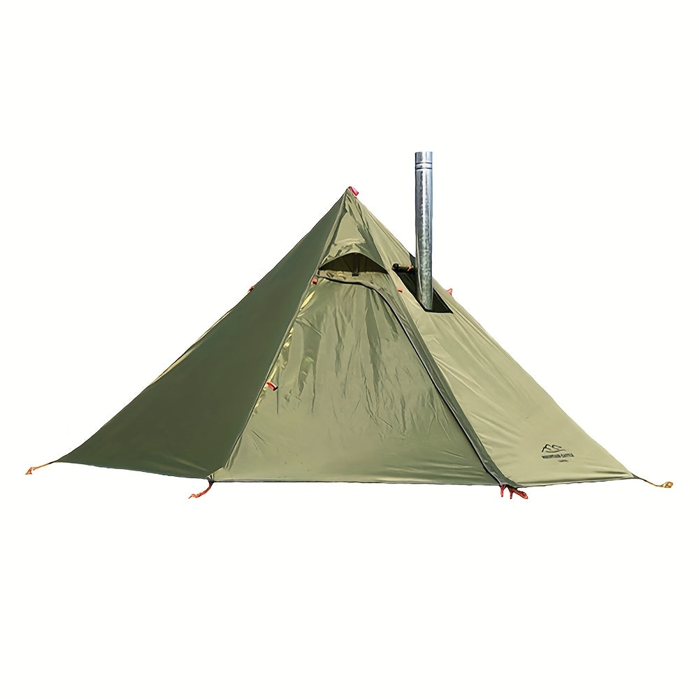 Tipi Hot Tent With Fire Retardant Stove Jack For Flue Pipes, 2-3 Person Bottom Diameter 10.5ft Height 5.2ft Lightweight Teepee Tents For Family Team Outdoor Backpacking Camping Hiking