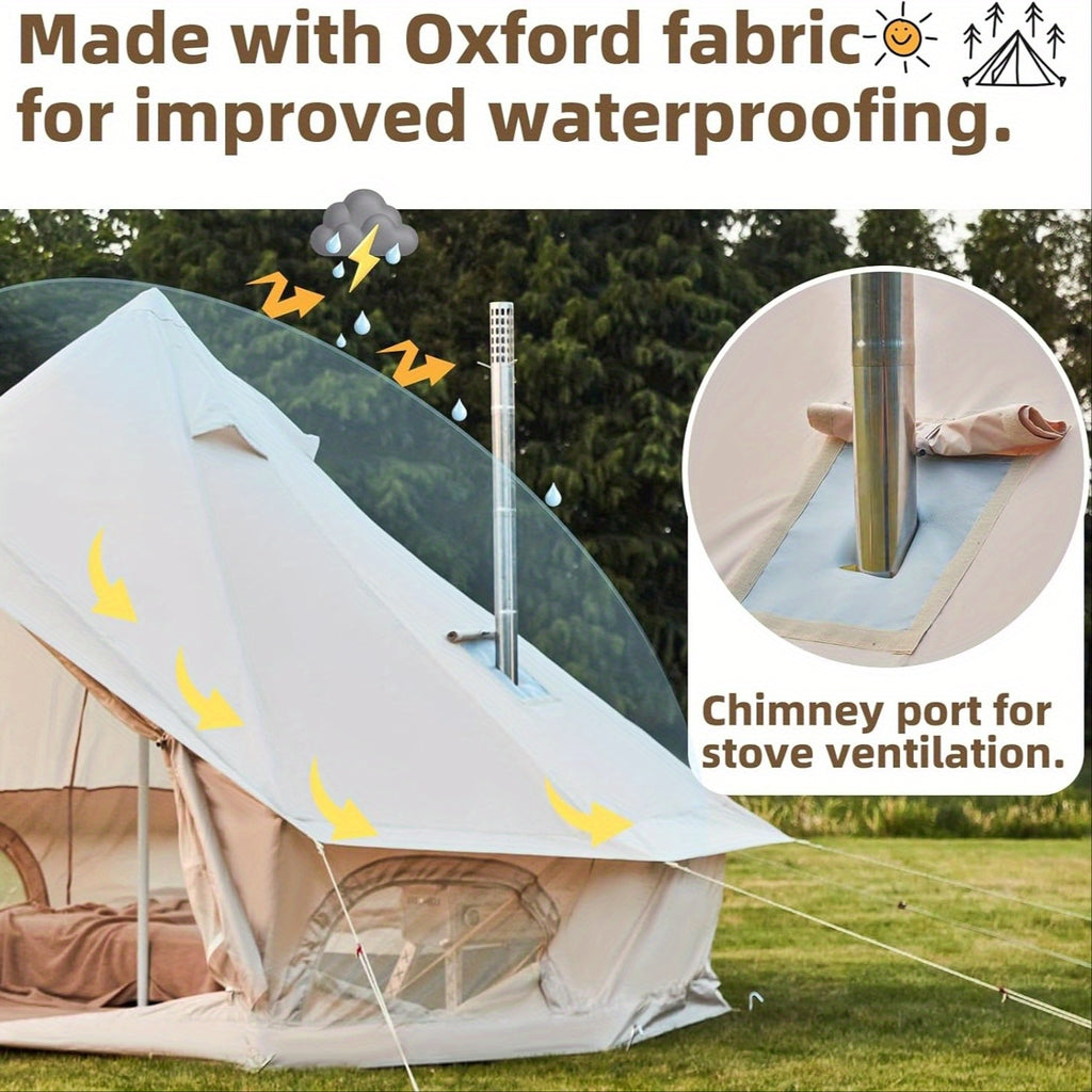 Bell Tent, YOLENY Yurt Tent 4-10 Person 4 Season Glamping Tents with Stove Jack for Family Camping Outdoor Party, Glamping Tents for Camping - 10\u002F 13.1\u002F 16.4FT