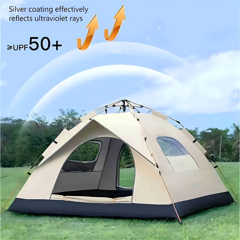 Instant Camping Tent for 4-6 People, High Quality, Easy Setup in 60 Seconds, Backpacking Tent with Carry Bag, Ideal for Outdoor Hiking, Local Warehouse, Free Shipping