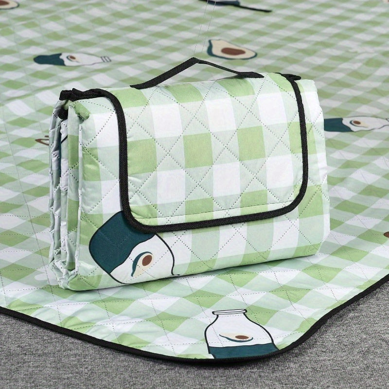 Outdoor Sandproof Waterproof Picnic Blanket, Extra Large 8034; x 8034; Foldable Machine Washable Mat for Indoor Crawling Blanket (Green)